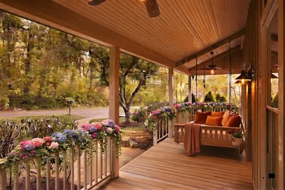 On the front porch at 612 Christian Creek Road